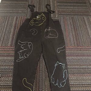 Lucky and Yak kitty overalls
